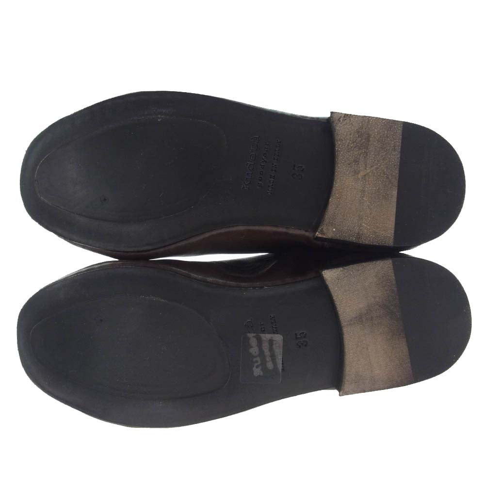 クーデター BEARDSLEY short boots ビアズリー ジップアップ サイドゴア ショート ブーツ ブラウン系 35【中古】