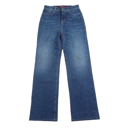 マックスマーラステュディオ ストレート デニムパンツ インディゴブルー系 34【中古】