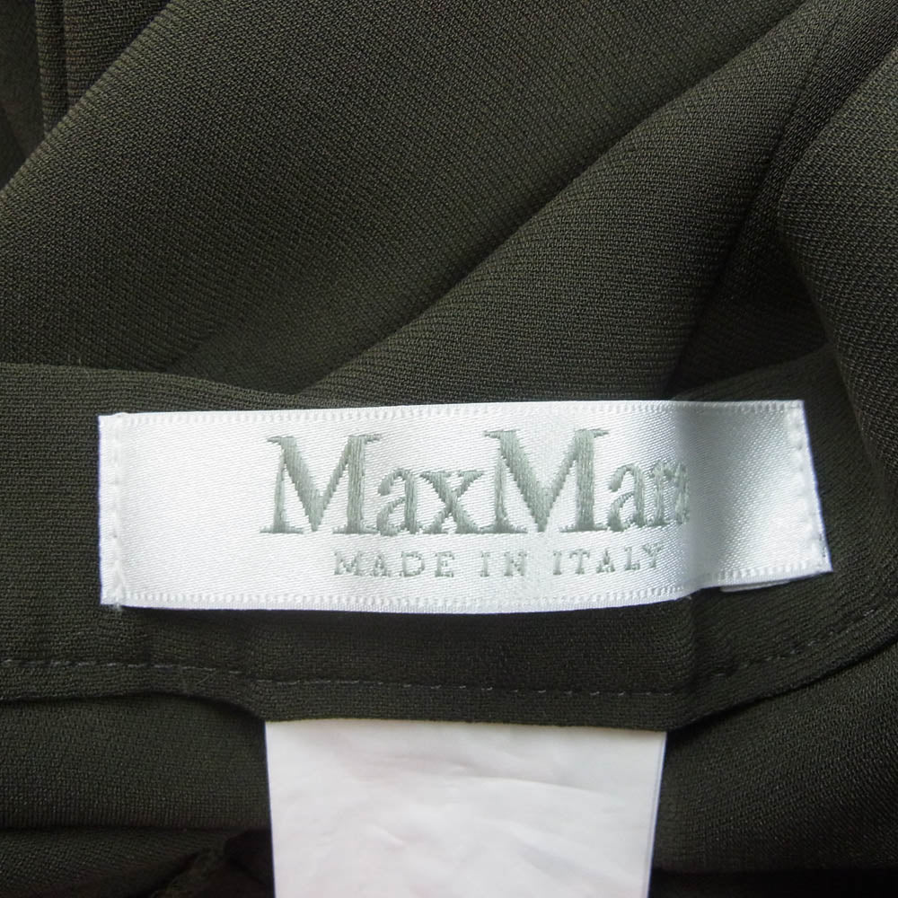 MAX MARA マックスマーラ マックスマーラジャパンタグ タック パンツ カーキ系 36【中古】
