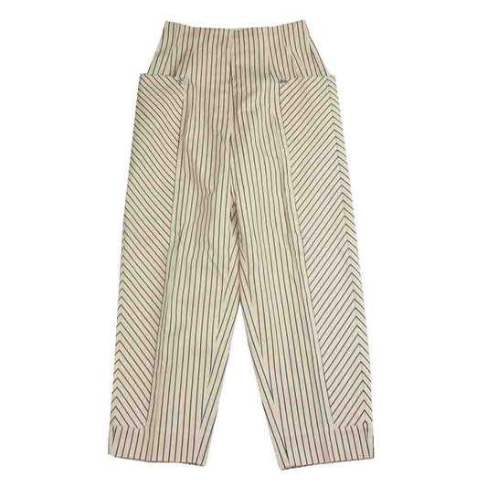 スポーツマックス マックスマーラジャパンタグ ストライプ パンツ アイボリー系 34【中古】