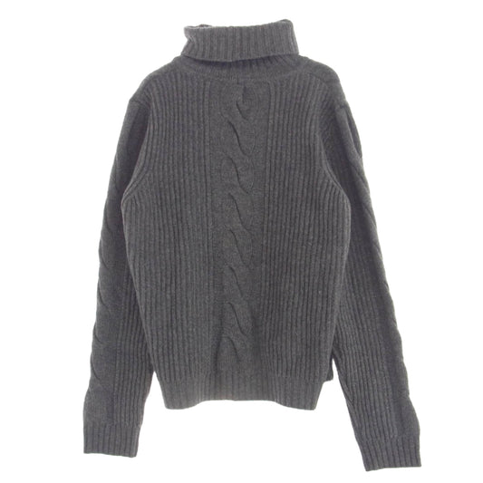 MAX MARA マックスマーラ 13660693 タートルネック ケーブル シャギー 切替 モヘア混 カシミヤ混 ウール ニット グレー系 M【中古】