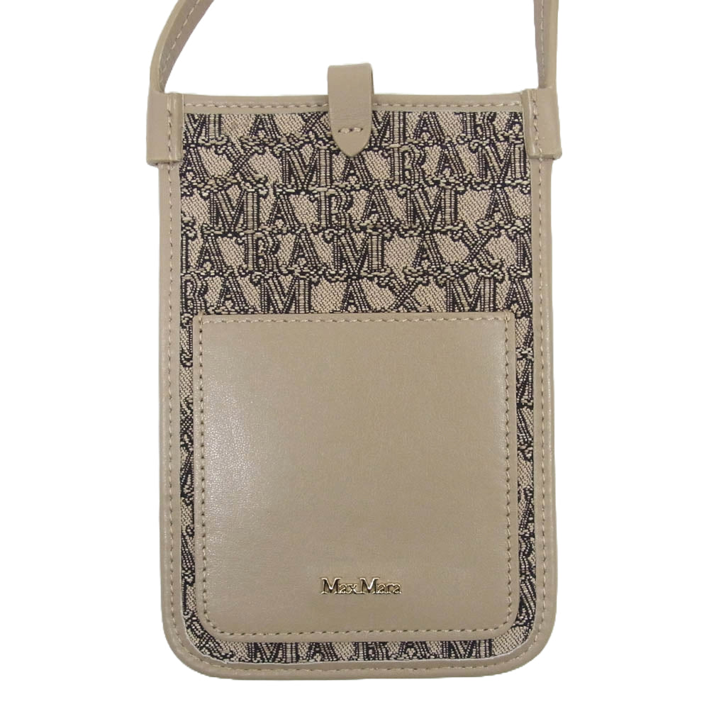 MAX MARA マックスマーラ 2347210139 PHONY MaxMaraGram スマホショルダー スマホホルダー ブラウン系【極上美品】【中古】
