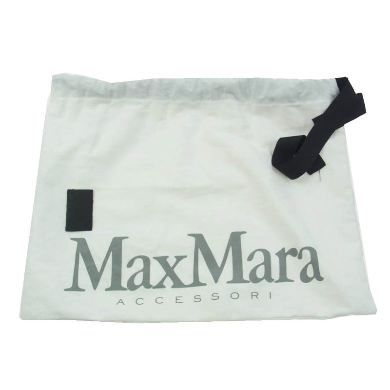 MAX MARA マックスマーラ Small MM ハンドバッグ レザー ショルダー バッグ ブラック系【美品】【中古】