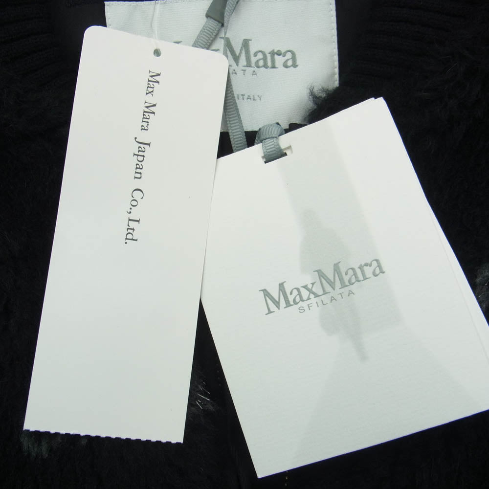 MAX MARA マックスマーラ 23AW 108613266 マックスマーラジャパンタグ モノグラム テディボンバー ジャケット キャメル?ヴァージンウール?シルク テディベア ボア ジャケット ブラック系 40【美品】【中古】