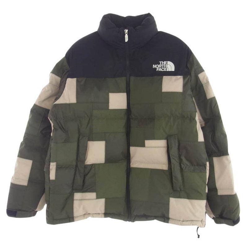 JUNYA WATANABE COMME des GARCONS MAN ジュンヤワタナベコムデギャルソンマン 22AW WJ-J914 × THE NORTH FACE ノースフェイス パッチワーク ダウン ジャケット カーキ系 ブラック系 M【新古品】【未使用】【中古】