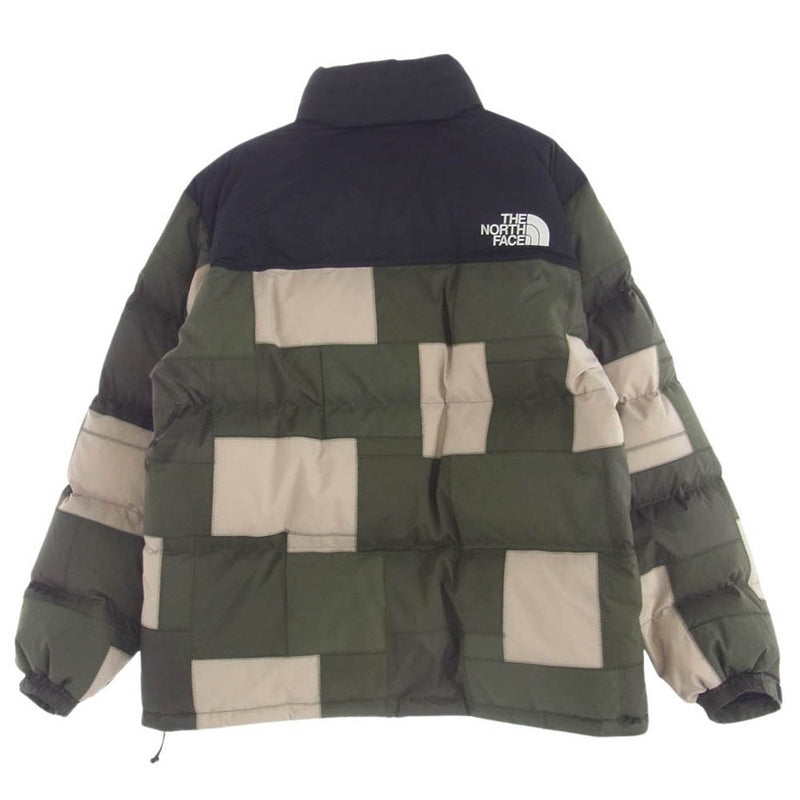 JUNYA WATANABE COMME des GARCONS MAN ジュンヤワタナベコムデギャルソンマン 22AW WJ-J914 × THE NORTH FACE ノースフェイス パッチワーク ダウン ジャケット カーキ系 ブラック系 M【新古品】【未使用】【中古】