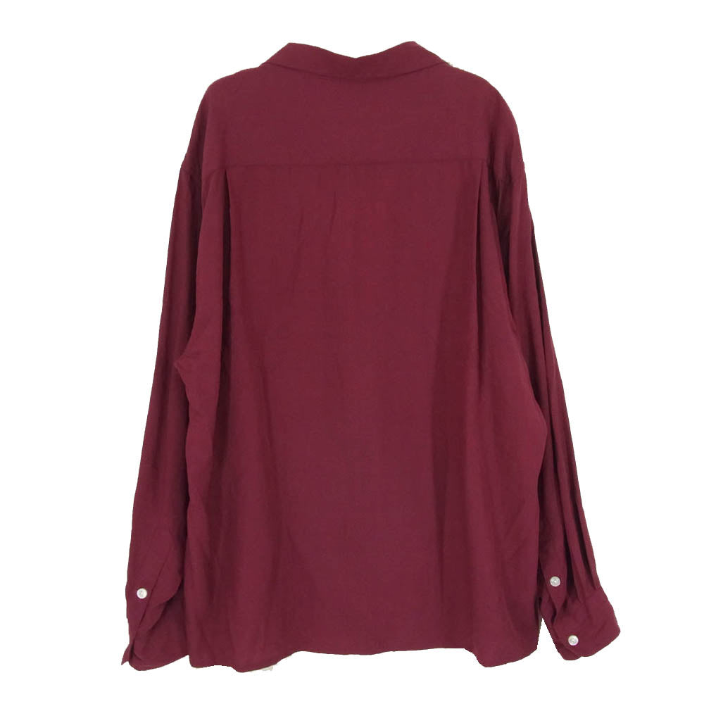 WACKO MARIA ワコマリア 50'S SHIRT L/S TYPE-1 ロングスリーブ 長袖 シャツ エンジ系 XL【中古】