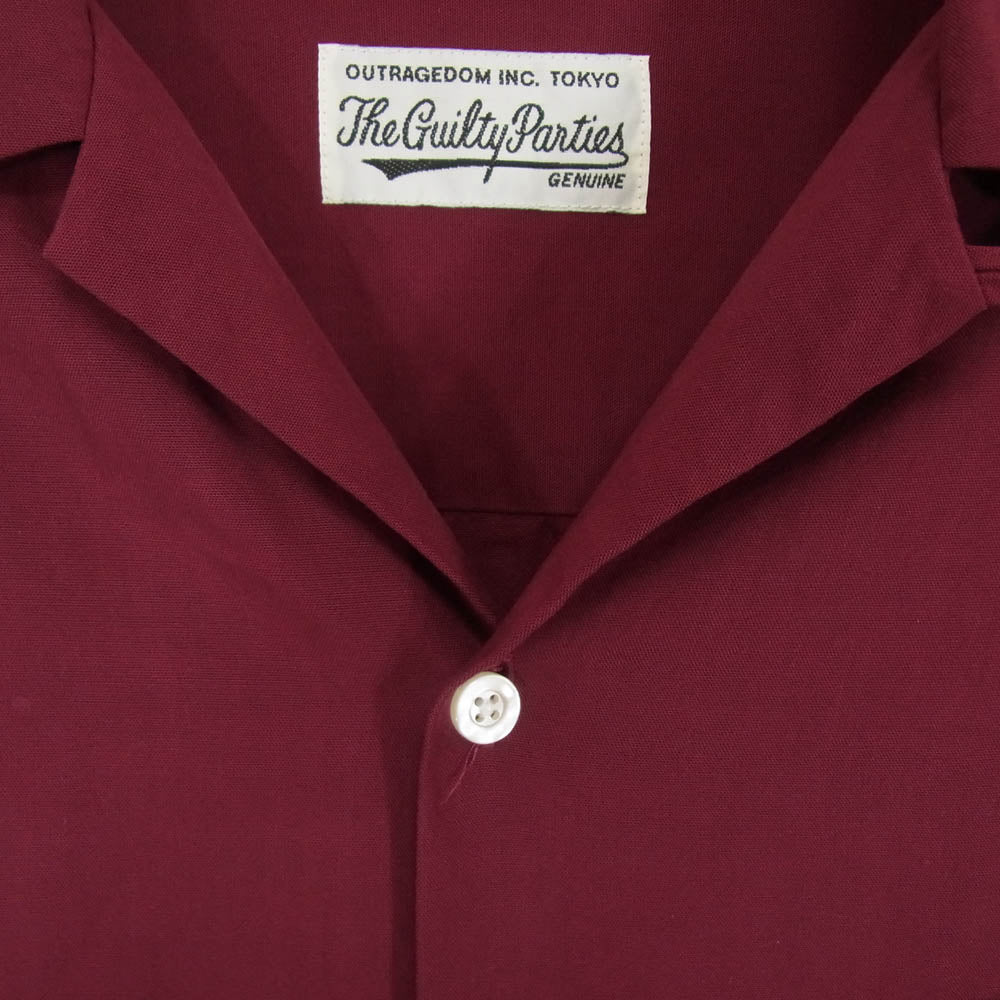 WACKO MARIA ワコマリア 50'S SHIRT L/S TYPE-1 ロングスリーブ 長袖 シャツ エンジ系 XL【中古】