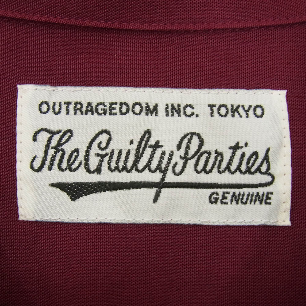 WACKO MARIA ワコマリア 50'S SHIRT L/S TYPE-1 ロングスリーブ 長袖 シャツ エンジ系 XL【中古】