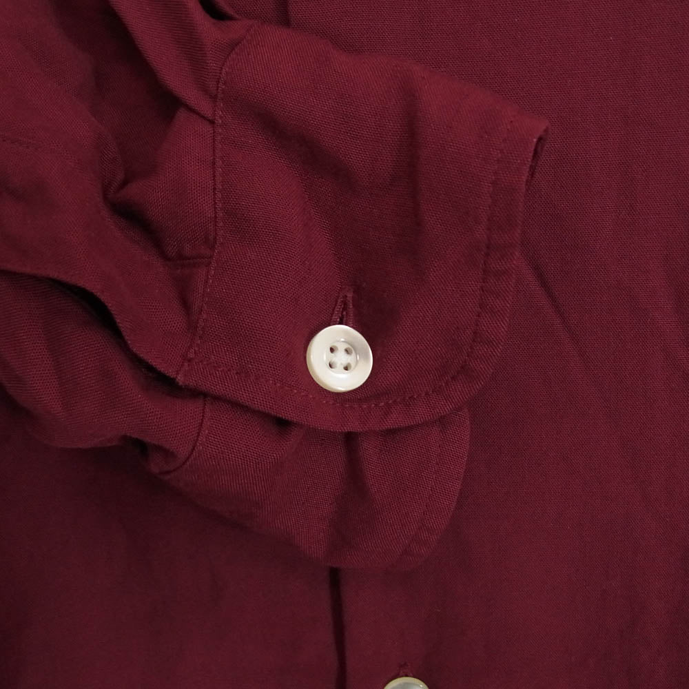 WACKO MARIA ワコマリア 50'S SHIRT L/S TYPE-1 ロングスリーブ 長袖 シャツ エンジ系 XL【中古】
