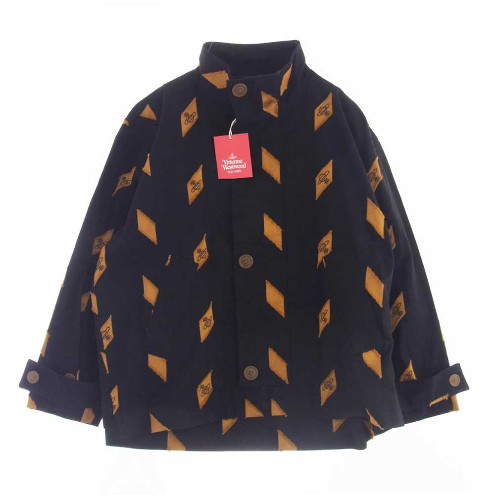 Vivienne Westwood ヴィヴィアンウエストウッド 16-12-431007-00 RED LABEL オーブデザイン ハイネック ジップアップ ブルゾン ブラック系 M【中古】