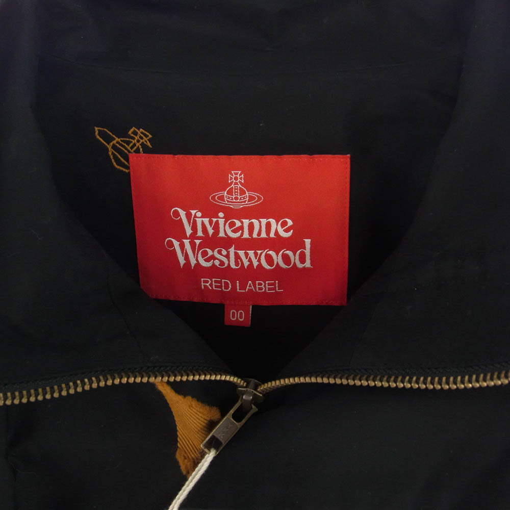 Vivienne Westwood ヴィヴィアンウエストウッド 16-12-431007-00 RED LABEL オーブデザイン ハイネック ジップアップ ブルゾン ブラック系 M【中古】