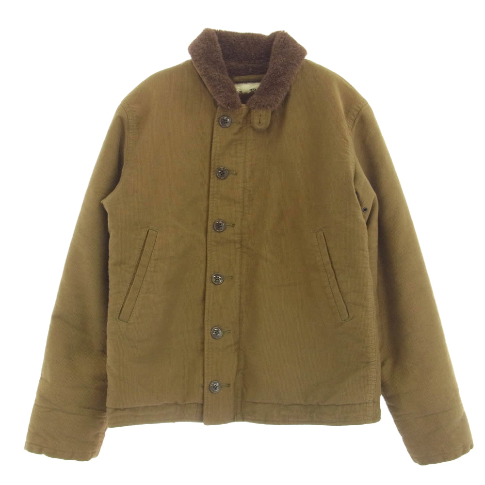 TENDERLOIN テンダーロイン T-1 U.S.NAVY アルパカウールボア N-1 デッキ ジャケット ブラウン系 38【中古】