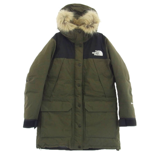 THE NORTH FACE ノースフェイス NDW92237 レディース Mountain Down Coat マウンテン ダウン コート ジャケット カーキ系 M【中古】