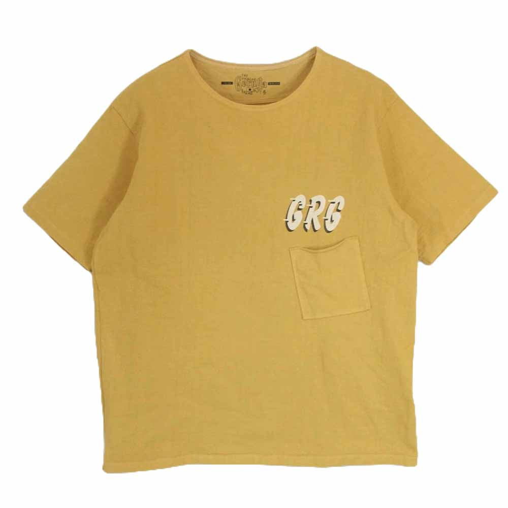 GERUGA ゲルガ GR-C-105 VERY HEAVY POCKET T-S バイオウォッシュ Tシャツ マスタード系 5【中古】