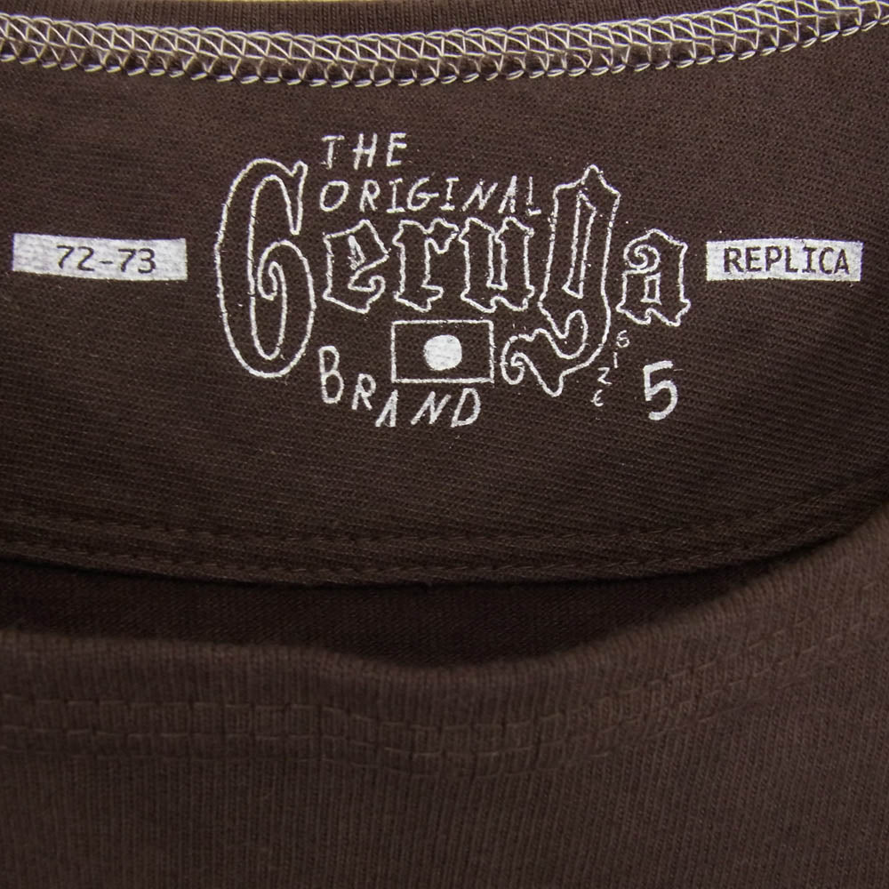 GERUGA ゲルガ GR-C-105 VERY HEAVY POCKET T-S バイオウォッシュ Tシャツ ブラウン系 5【中古】