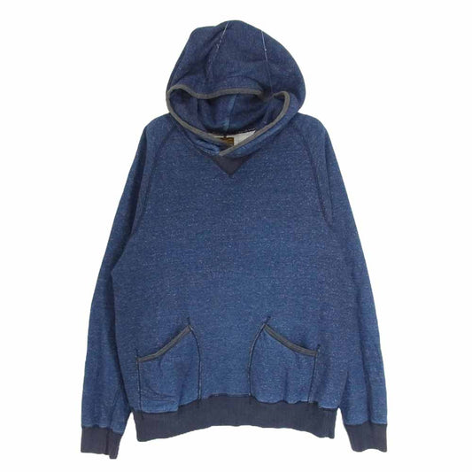 LOST CONTROL ロストコントロール Top Raglan Sweat Parka インディゴ スウェット プルオーバー パーカー ネイビー系 4【中古】