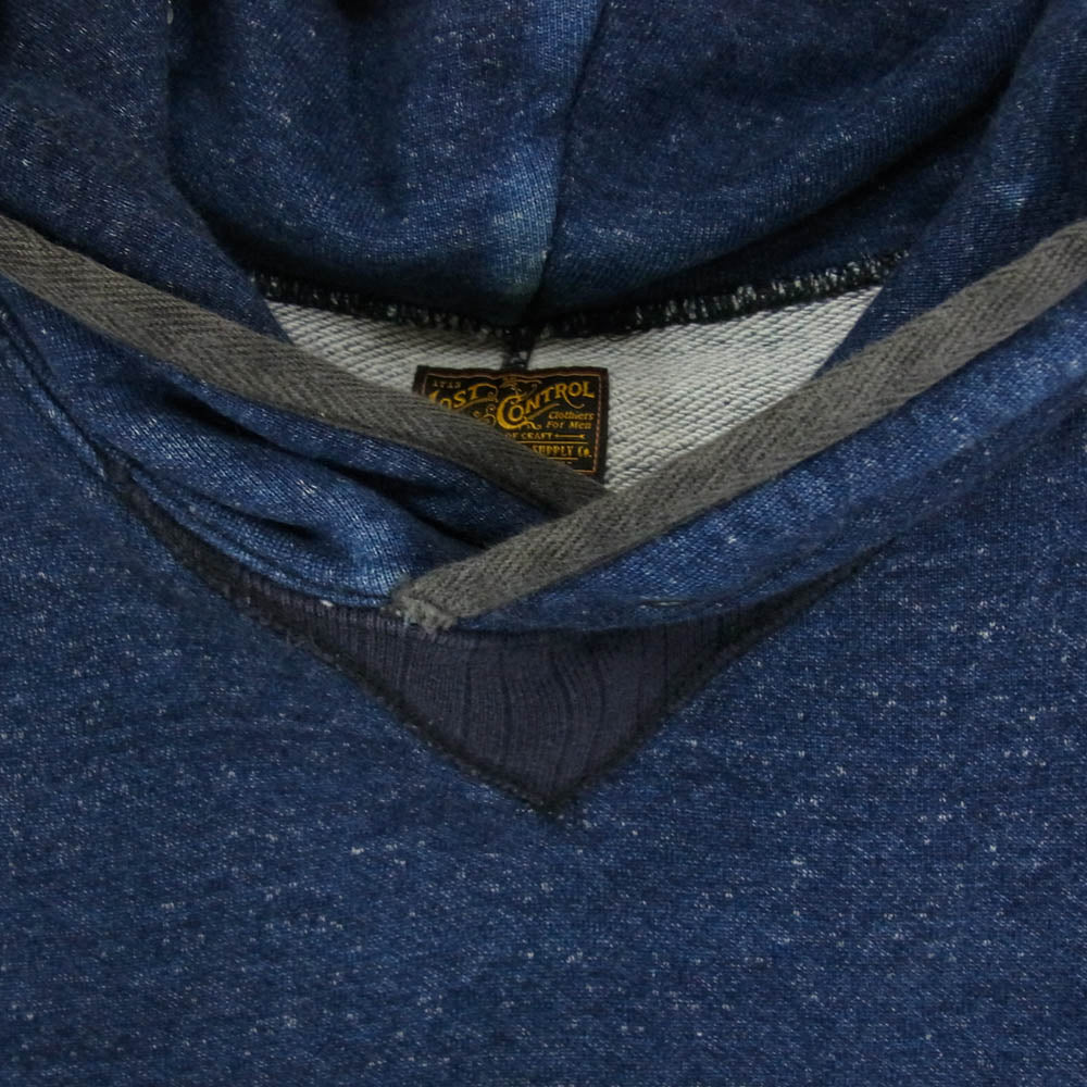 LOST CONTROL ロストコントロール Top Raglan Sweat Parka インディゴ スウェット プルオーバー パーカー ネイビー系 4【中古】