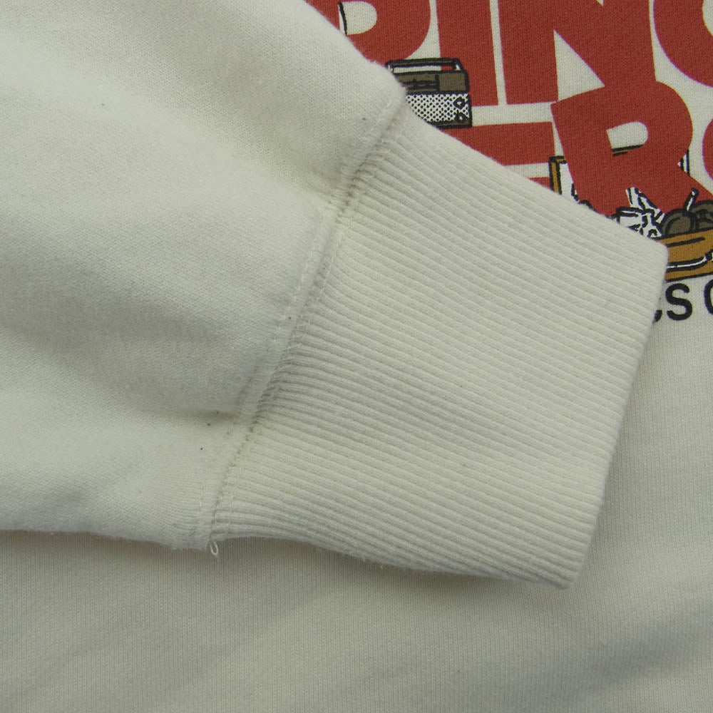 NANGA ナンガ NW2411-1F701-A ECO Hybrid Camping Manners Soap Bubbles Crew Sweat エコ ハイブリッド キャンピング マナー ソープ バブル クルー スウェット オフホワイト系 L【中古】