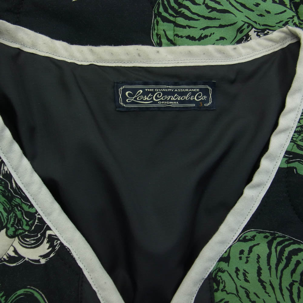 LOST CONTROL ロストコントロール Quilted Liner JK Tiger&Dragon キルティング ライナー ジャケット ブラック系 3【中古】