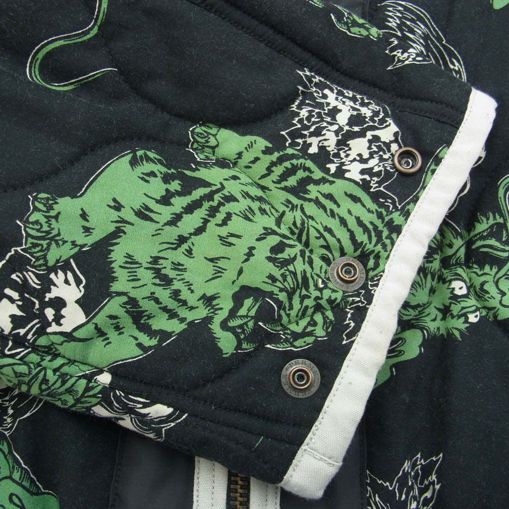 LOST CONTROL ロストコントロール Quilted Liner JK Tiger&Dragon キルティング ライナー ジャケット ブラック系 3【中古】