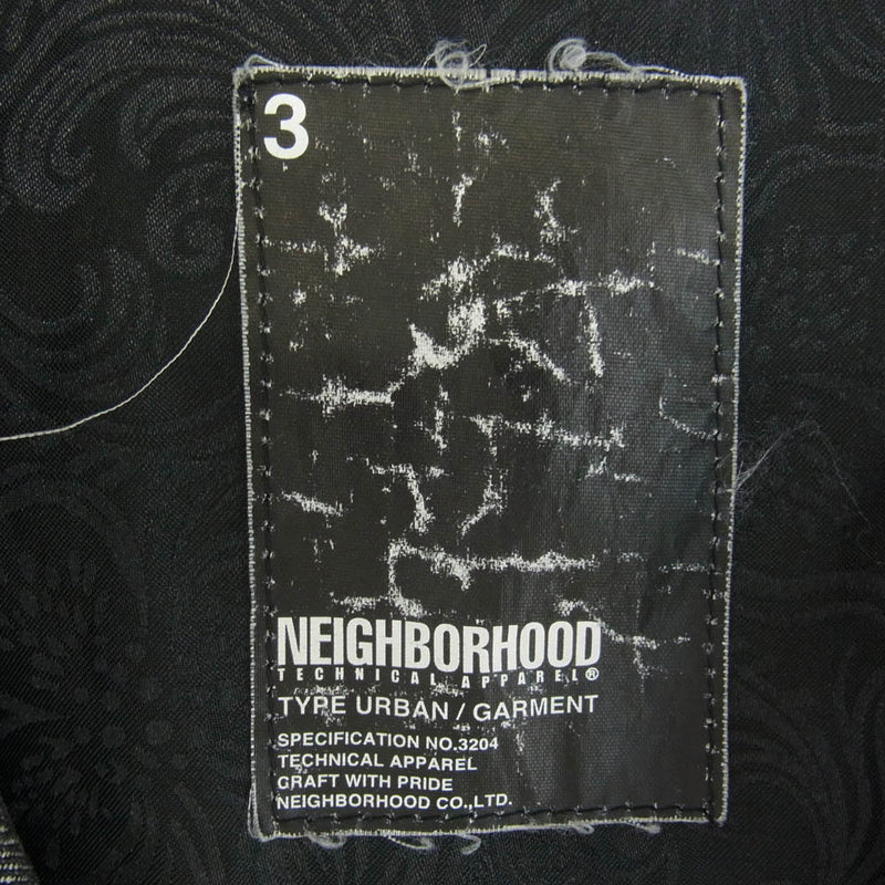 NEIGHBORHOOD ネイバーフッド TSNH-JK-09 ヒッコリー ジャケット スイングトップ ネーム刺? 裏地 ペイズリー柄 ブラック系 3【中古】