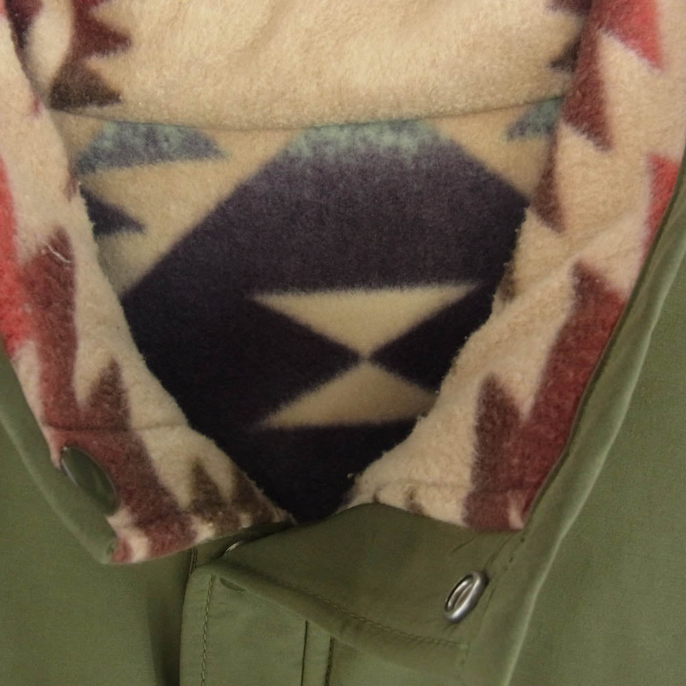 WESTRIDE ウエストライド リバーシブル 中綿 ジャケット ネイティブ柄 フリース ジャケット カーキ系 XL【中古】