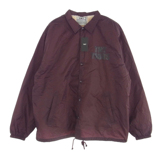 TMT ティーエムティー T JK-S22SP03 BOA COACH JACKET BIG 3 ボア コーチ ジャケット バックプリント エンジ系 XL【新古品】【未使用】【中古】