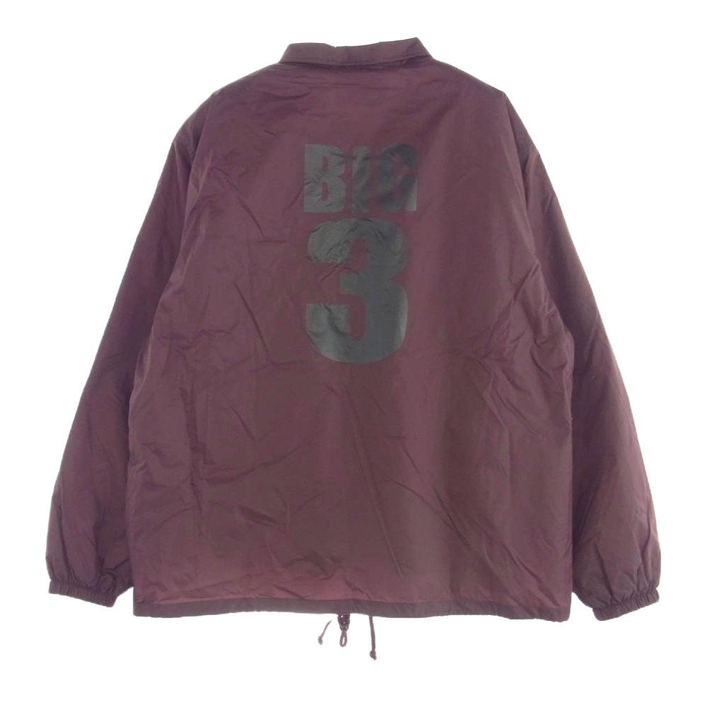 TMT ティーエムティー T JK-S22SP03 BOA COACH JACKET BIG 3 ボア コーチ ジャケット バックプリント エンジ系 XL【新古品】【未使用】【中古】