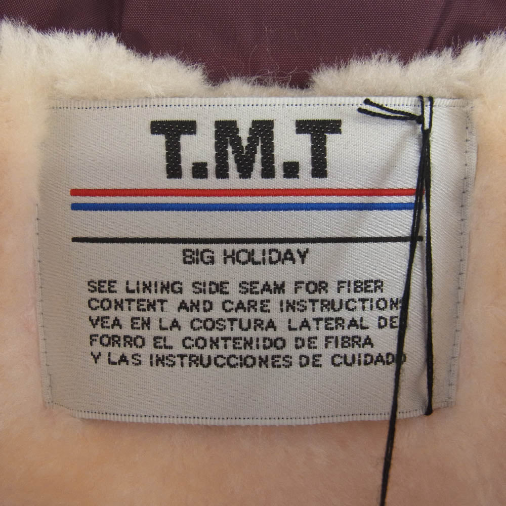 TMT ティーエムティー T JK-S22SP03 BOA COACH JACKET BIG 3 ボア コーチ ジャケット バックプリント エンジ系 XL【新古品】【未使用】【中古】
