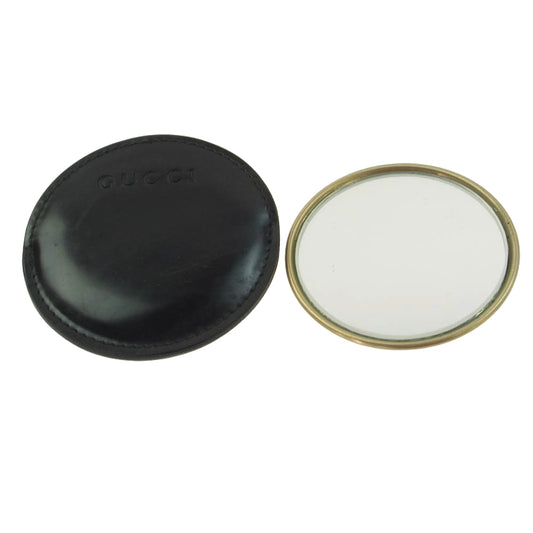 GUCCI グッチ コンパクト ミラー 鏡 ブラック系【中古】