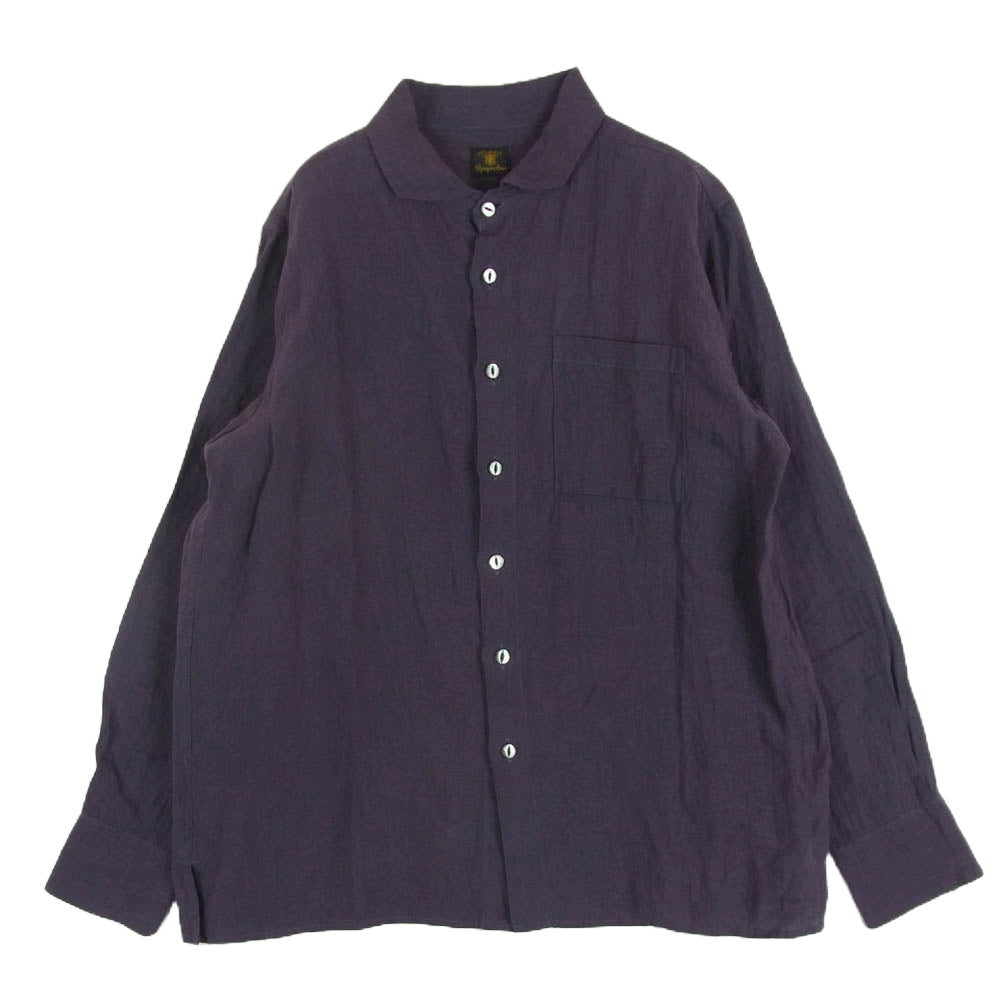 ジャンゴアトゥール DS-48B french widespread linen shirt クラシック フレンチ ワイドスプレッド リネン 長袖 シャツ パープル系 S【中古】