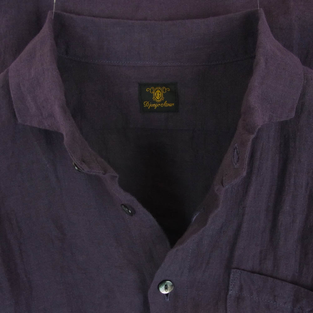 ジャンゴアトゥール DS-48B french widespread linen shirt クラシック フレンチ ワイドスプレッド リネン 長袖 シャツ パープル系 S【中古】
