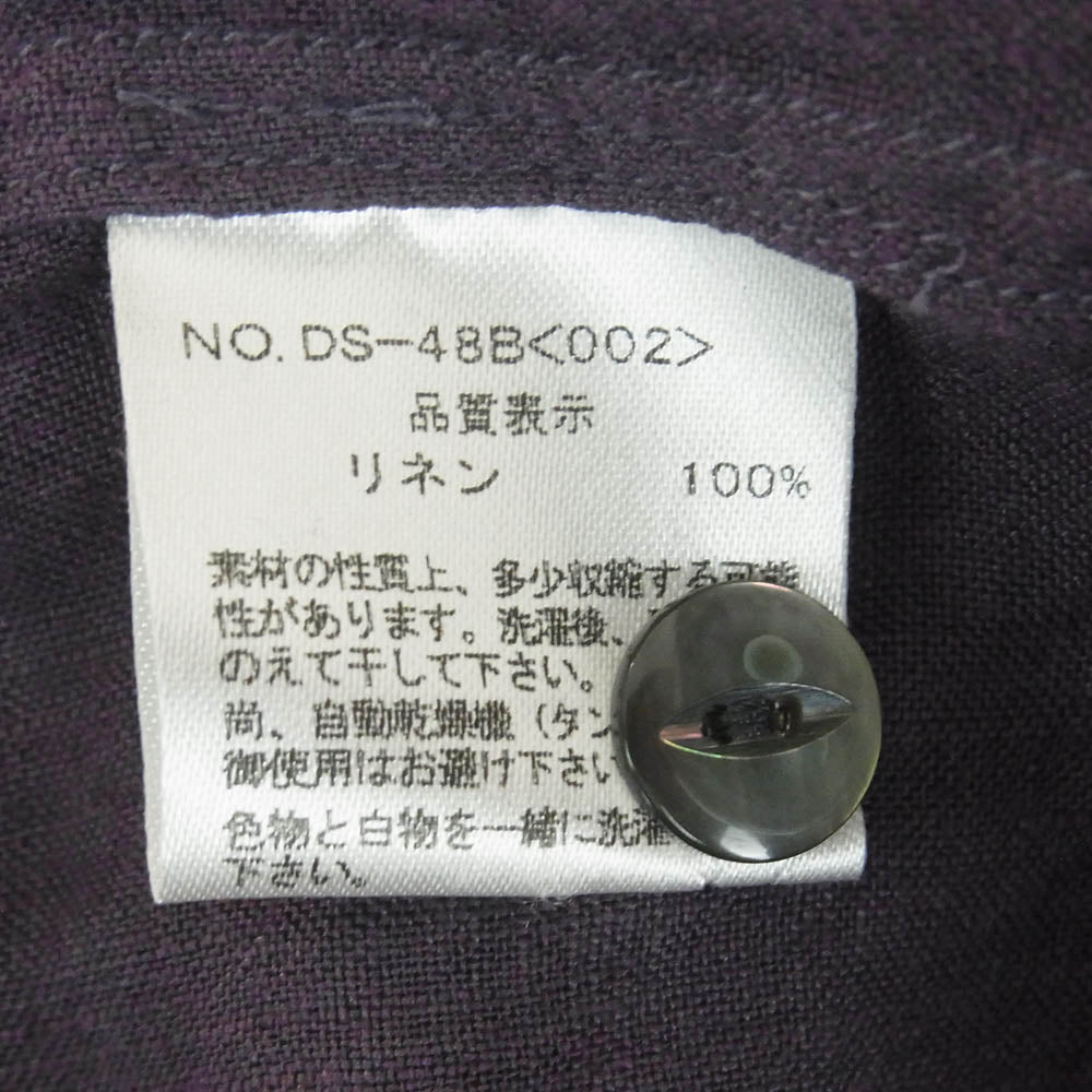ジャンゴアトゥール DS-48B french widespread linen shirt クラシック フレンチ ワイドスプレッド リネン 長袖 シャツ パープル系 S【中古】
