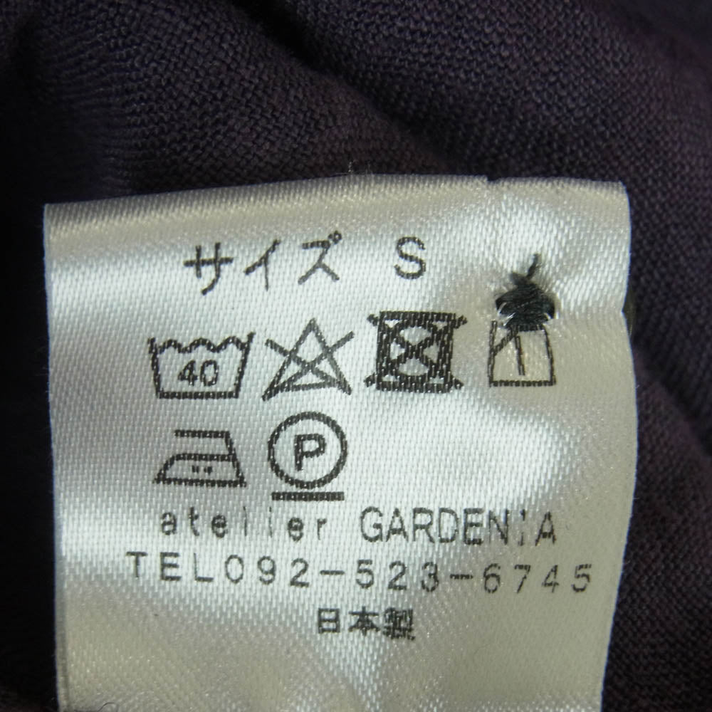 ジャンゴアトゥール DS-48B french widespread linen shirt クラシック フレンチ ワイドスプレッド リネン 長袖 シャツ パープル系 S【中古】