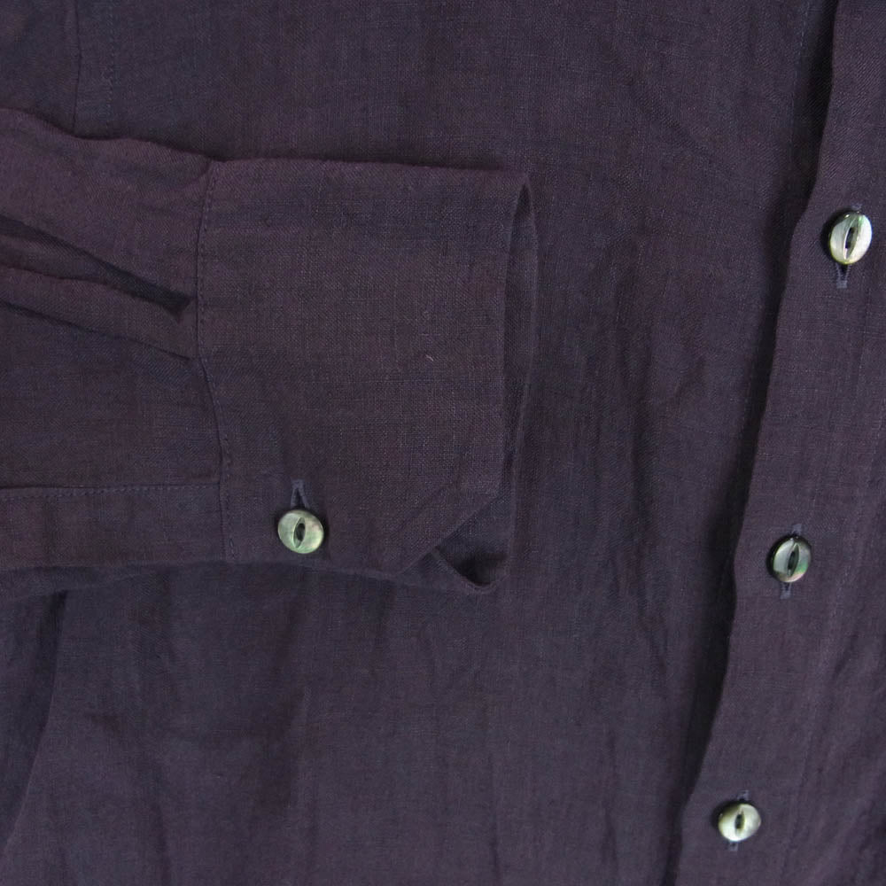 ジャンゴアトゥール DS-48B french widespread linen shirt クラシック フレンチ ワイドスプレッド リネン 長袖 シャツ パープル系 S【中古】