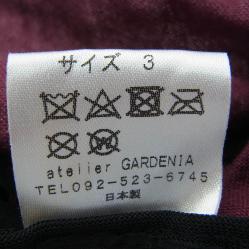 ジャンゴアトゥール DG-15 linen hat シュバリエ リネン ハット 帽子 ワインレッド系 3【中古】