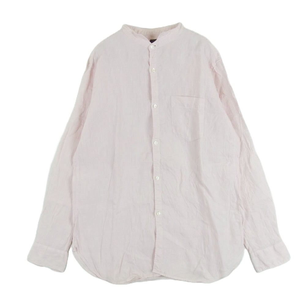 ジャンゴアトゥール DS-17C linen shirts リネン プチ ウィングカラー 長袖 シャツ ピンク系 L【中古】