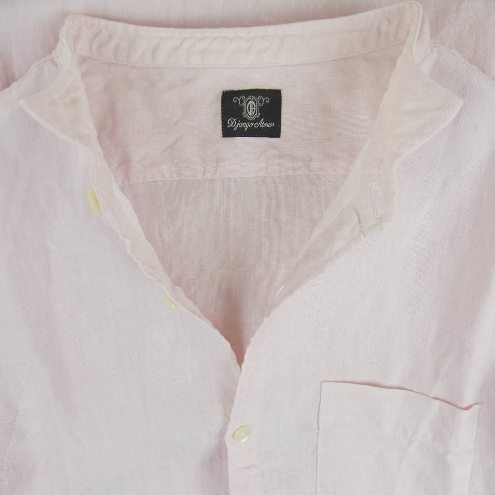 ジャンゴアトゥール DS-17C linen shirts リネン プチ ウィングカラー 長袖 シャツ ピンク系 L【中古】