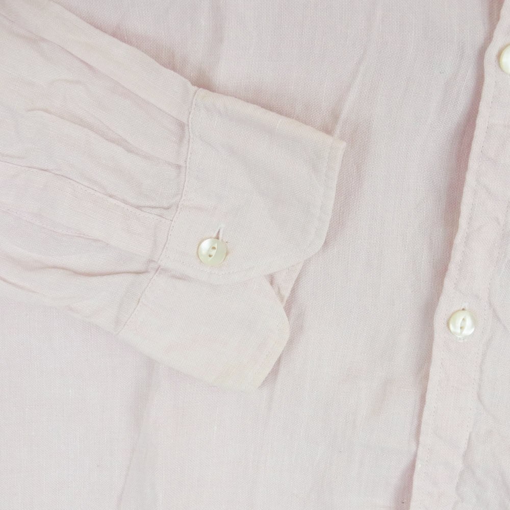 ジャンゴアトゥール DS-17C linen shirts リネン プチ ウィングカラー 長袖 シャツ ピンク系 L【中古】