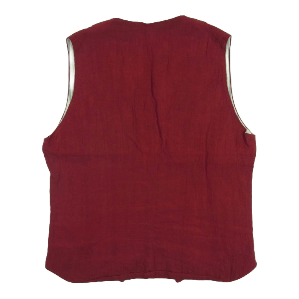 ジャンゴアトゥール D-AL-V06 LINEN VEST リネン コットン ベスト 日本製 レッド系 42【中古】
