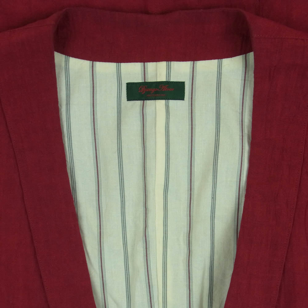 ジャンゴアトゥール D-AL-V06 LINEN VEST リネン コットン ベスト 日本製 レッド系 42【中古】