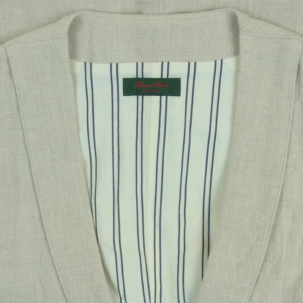 ジャンゴアトゥール D-AL-V06 LINEN VEST リネン コットン ベスト 日本製 ベージュ系 40【中古】