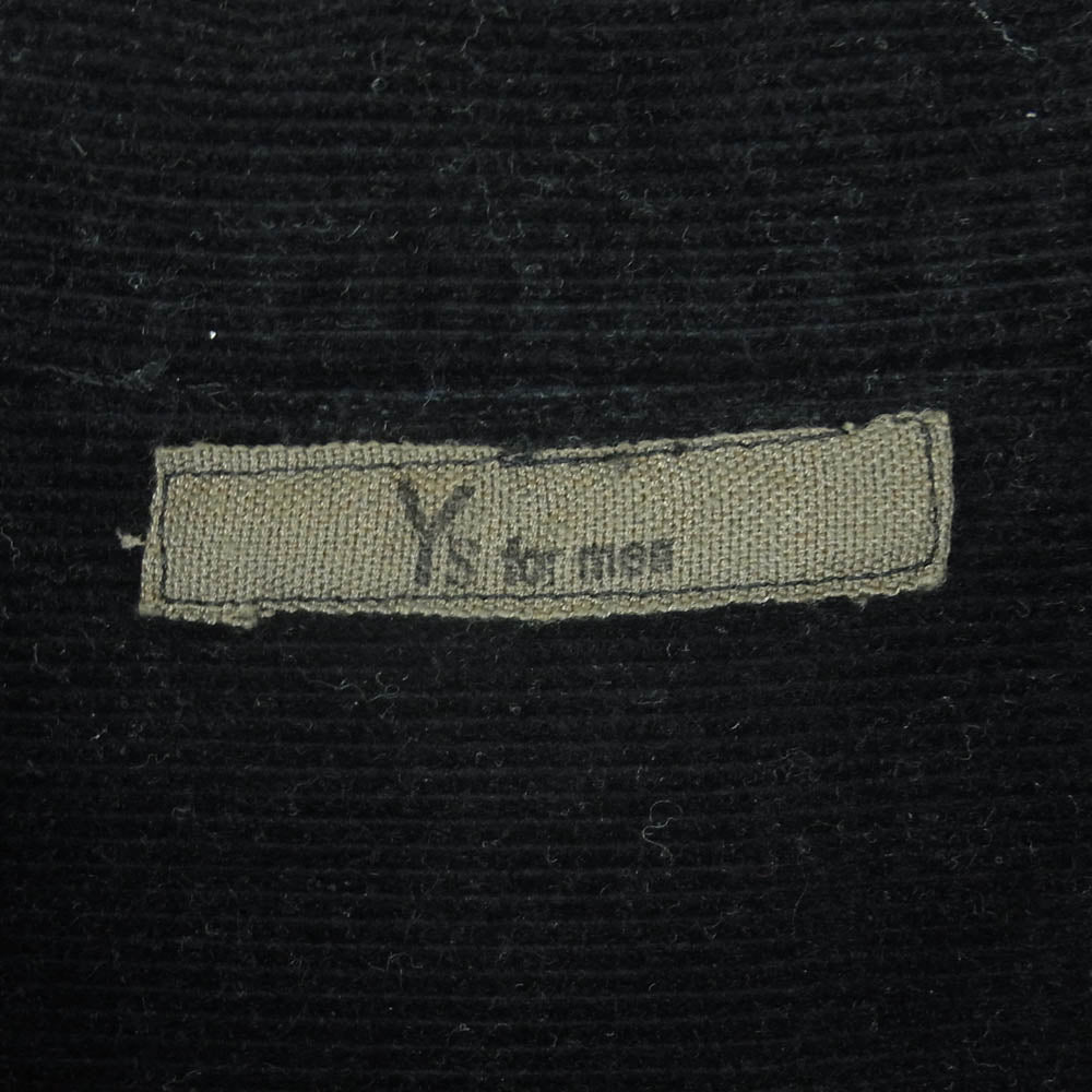 Y's Yohji Yamamoto ワイズ ヨウジヤマモト Y's for men ワイズフォーメン 細畝 コーデュロイ シャツ ジャケット ブラック系 サイズ表記なし【中古】