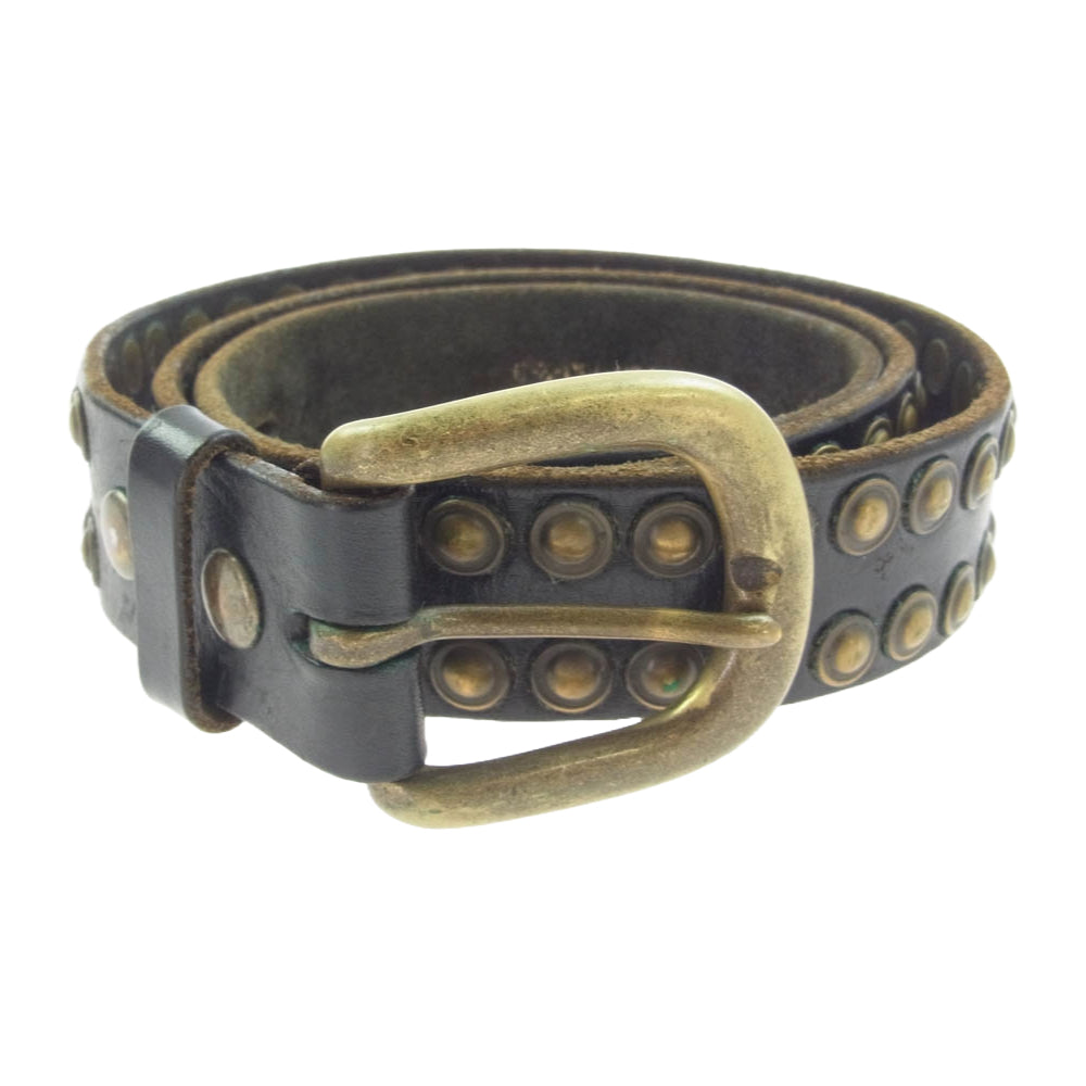 Yohji Yamamoto POUR HOMME ヨウジヤマモトプールオム スタッズ ベルト ブラック系【中古】