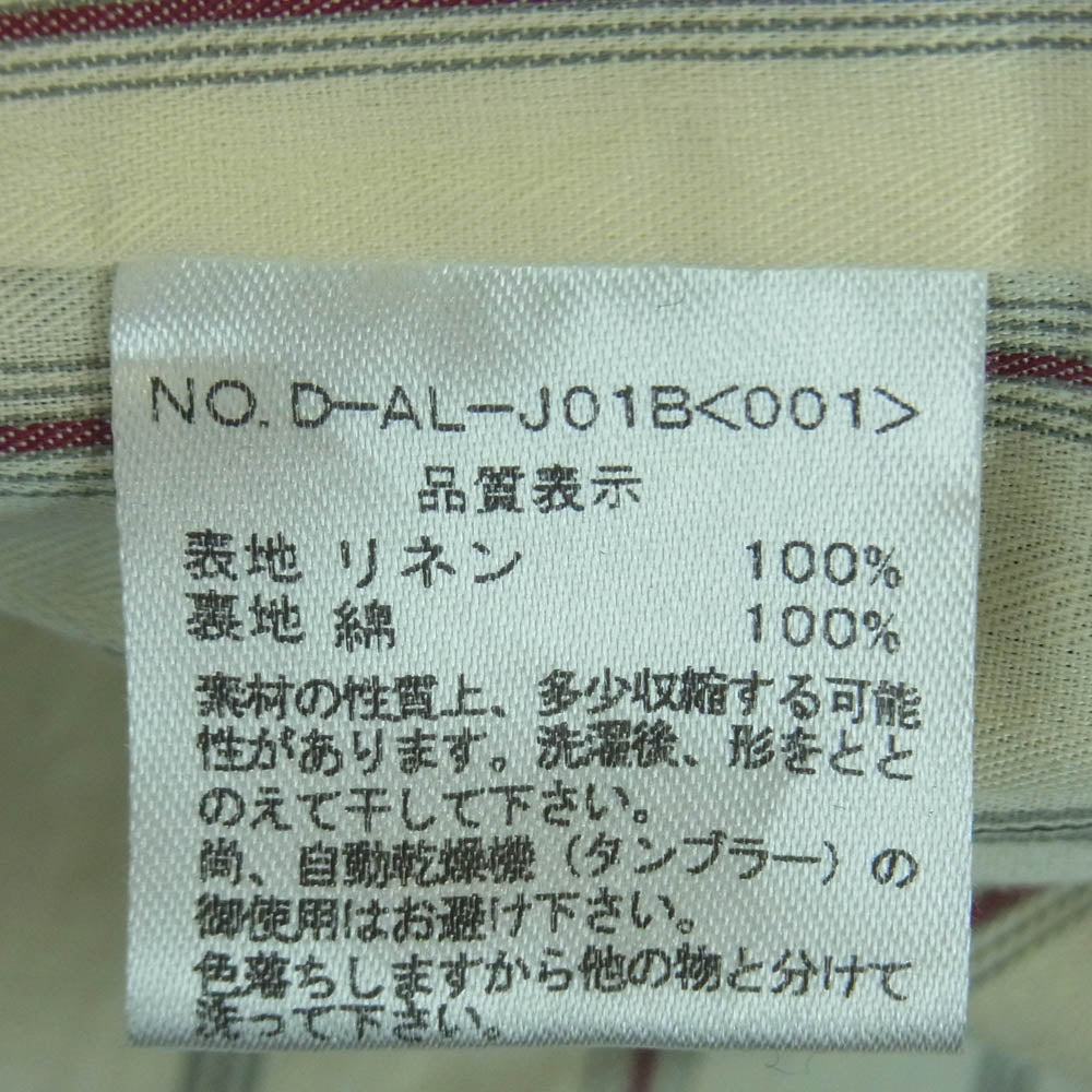 ジャンゴアトゥール D-AL-J01B ANOTHERLINE TAIL WORQUE LINEN COAT テール ワーク リネン コート ブラック系 42【中古】