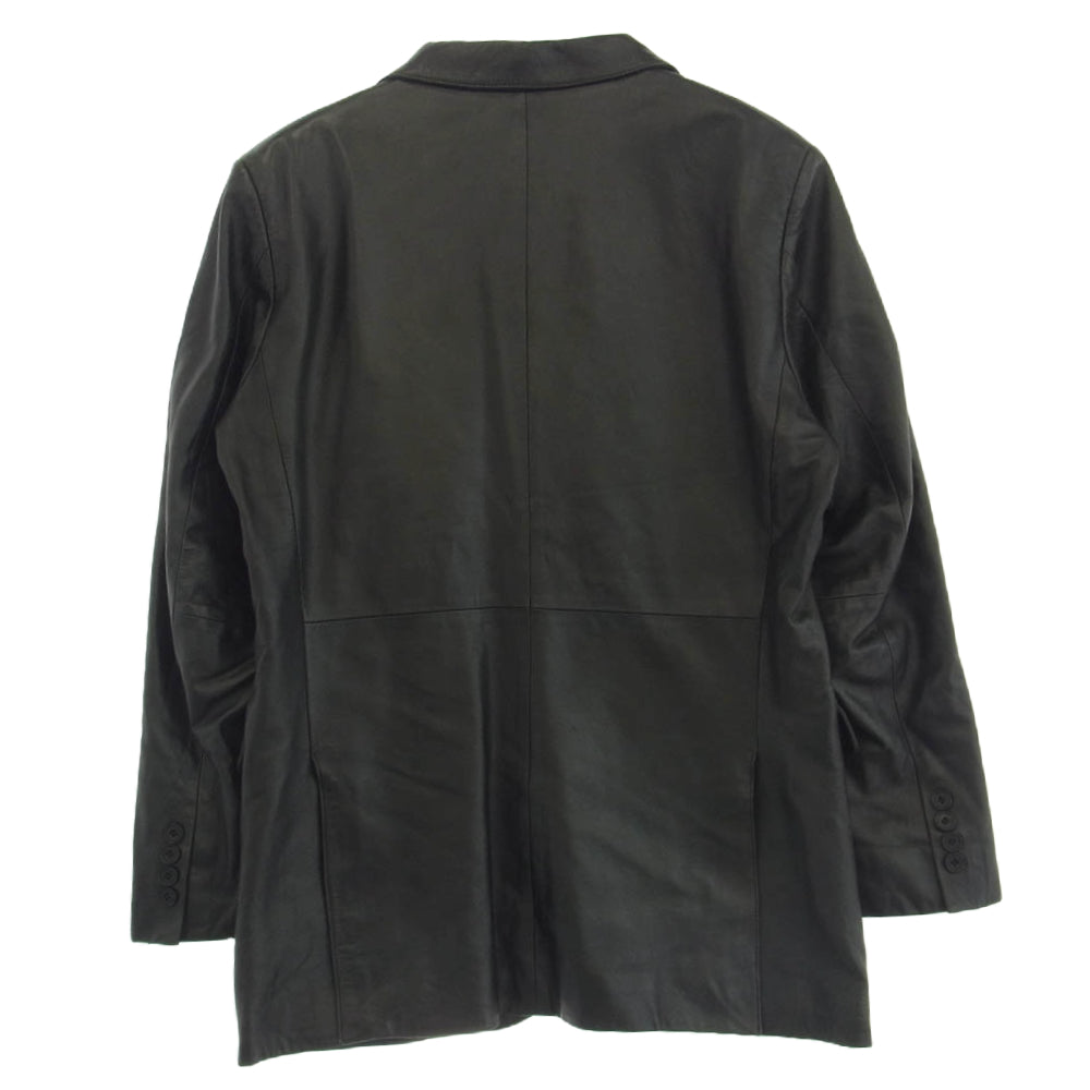 BURBERRY BLACK LABEL バーバリーブラックレーベル BME-090-09 シープレザー テーラード ジャケット ブラック系 M【中古】