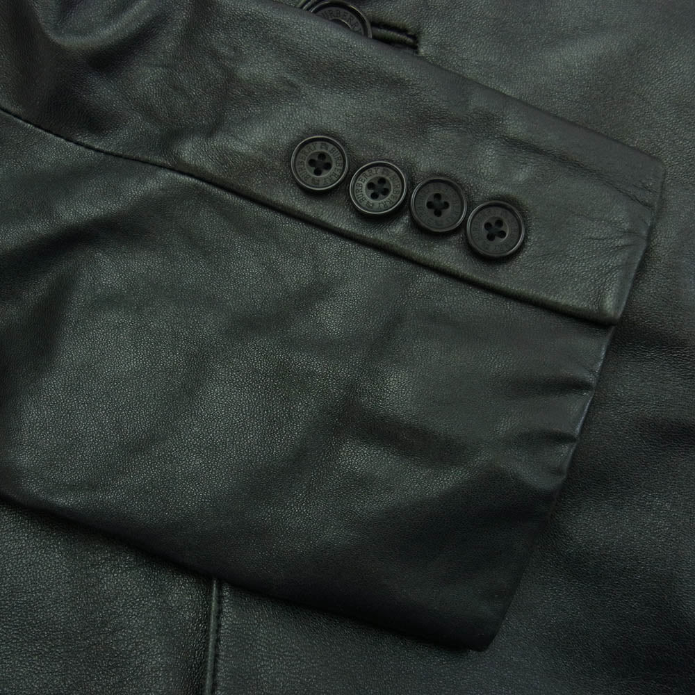 BURBERRY BLACK LABEL バーバリーブラックレーベル BME-090-09 シープレザー テーラード ジャケット ブラック系 M【中古】