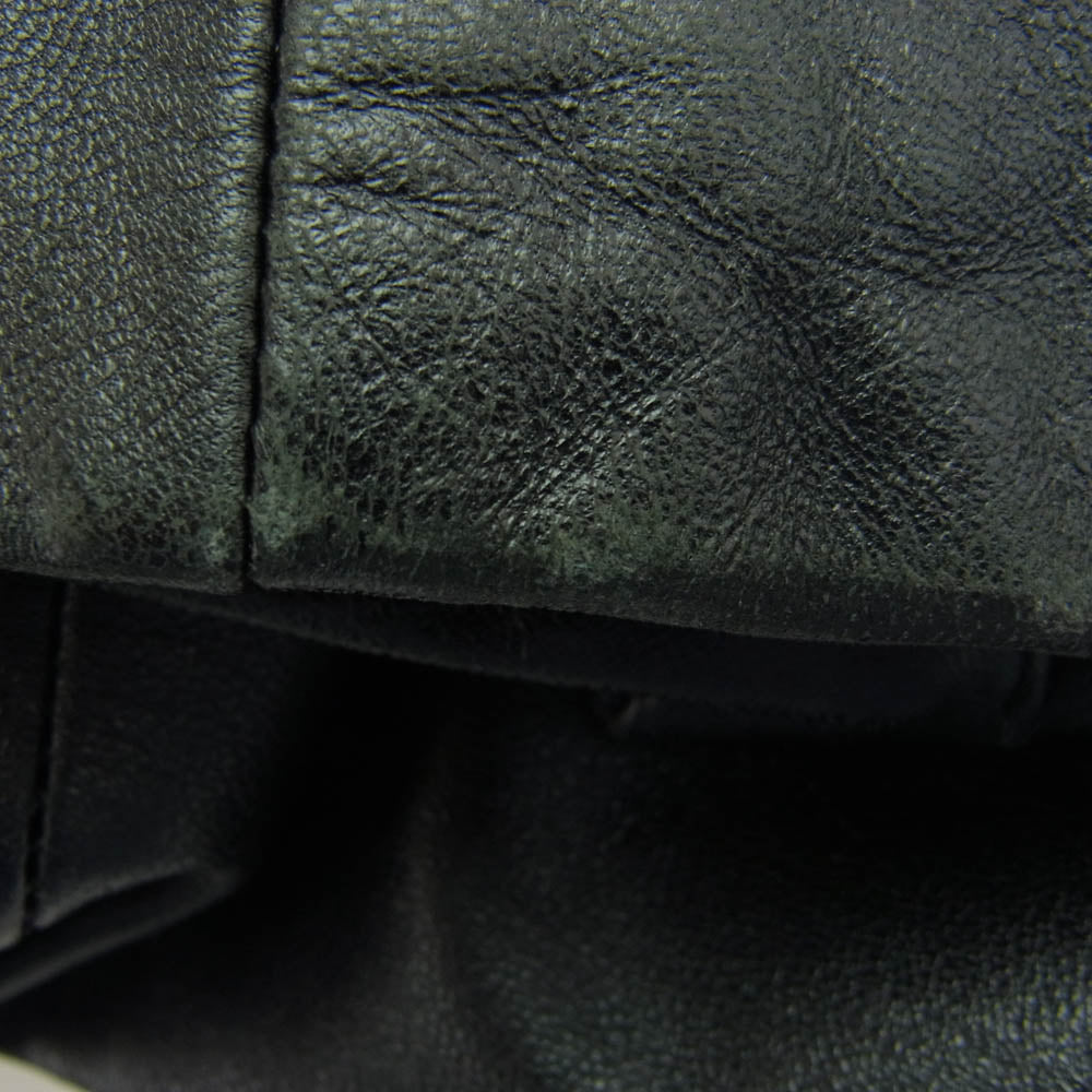 BURBERRY BLACK LABEL バーバリーブラックレーベル BME-090-09 シープレザー テーラード ジャケット ブラック系 M【中古】