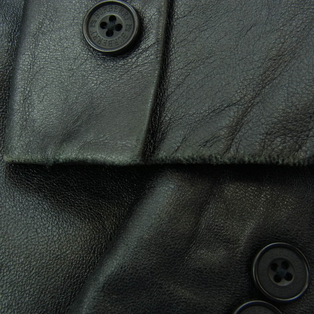 BURBERRY BLACK LABEL バーバリーブラックレーベル BME-090-09 シープレザー テーラード ジャケット ブラック系 M【中古】